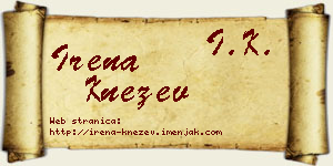 Irena Knežev vizit kartica